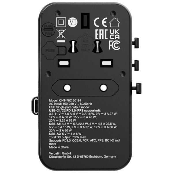 Charge 'n' Travel Adapter 70W with Retractable Cable - Image 3