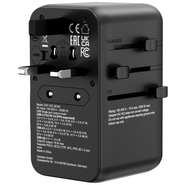 Charge 'n' Travel Adapter 70W with Retractable Cable - Image 5
