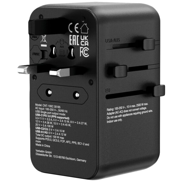 Charge 'n' Travel Adapter 100W with Retractable Cable - Image 5
