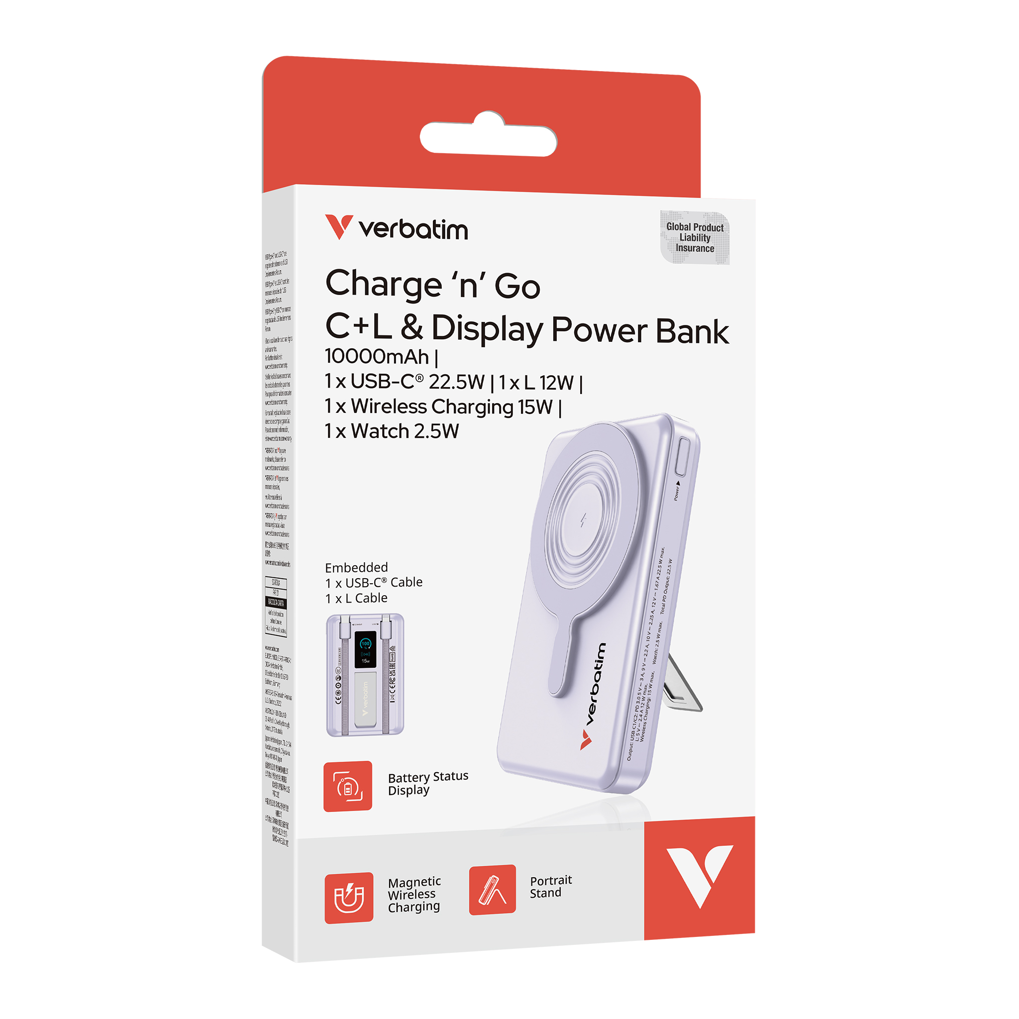 Charge 'n' Go 10000mAh C+L & Display Power Bank - Image 7