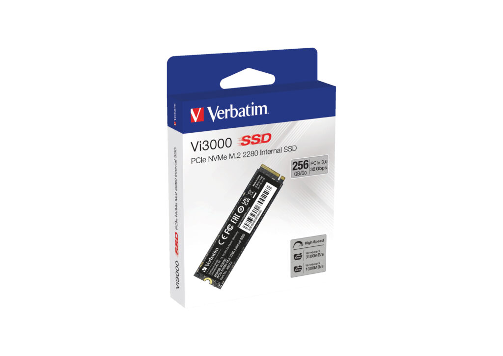 Verbatim Vi3000 256GB NVMe M.2 Internal SSD - PCIe Gen 3 Solid