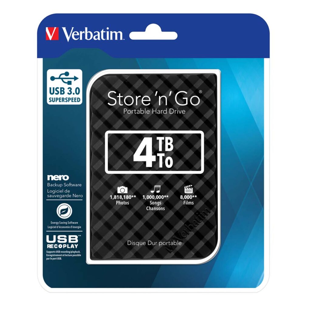 Store'n'Go SuperSpeed USB3.0 Portable Hard Drive Verbatim Singapore