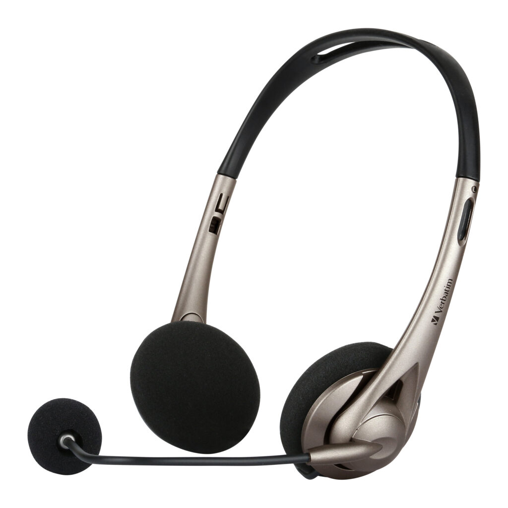 Multimedia Headset with Boom Mic USB Verbatim Singapore