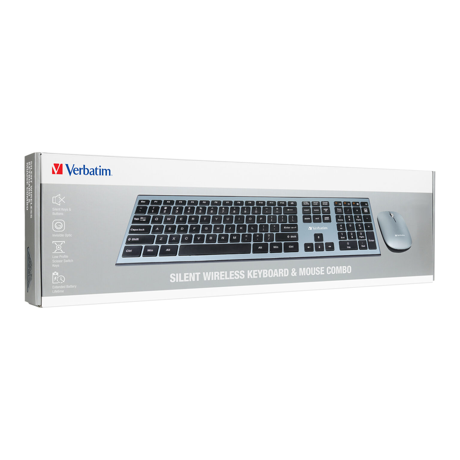 Silent Wireless Keyboard & Mouse Combo Verbatim Singapore