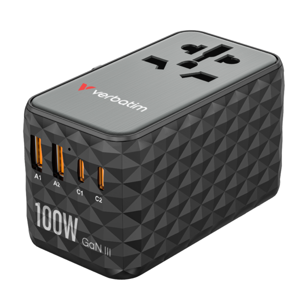 GaN III 4 Port 100W Universal Travel Adapter (UTA-06)