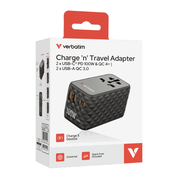 GaN III 4 Port 100W Universal Travel Adapter (UTA-06) - Image 2