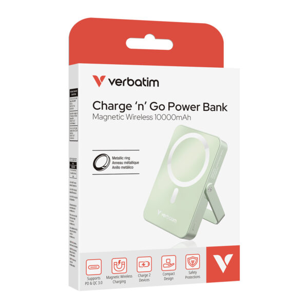 Charge 'n' Go 10000mAh Magnetic Wireless Power Bank (WPBGS10) - Image 8