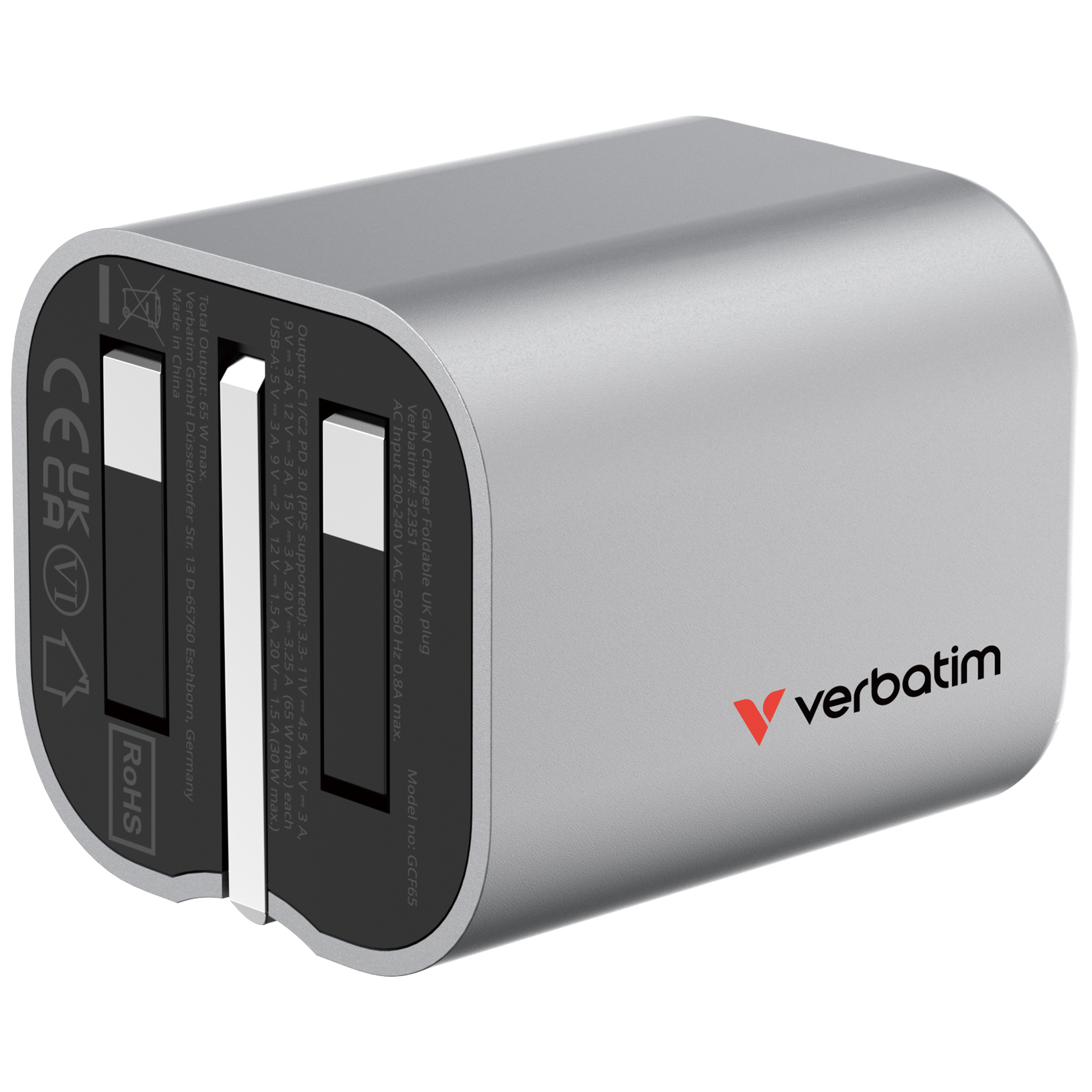 3-Port 65W GaN Charger Foldable UK Plug (GCF65) - Image 3