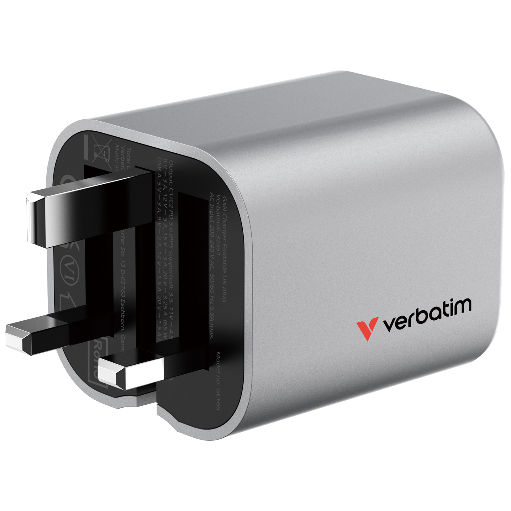 3-Port 65W GaN Charger Foldable UK Plug (GCF65) - Image 4